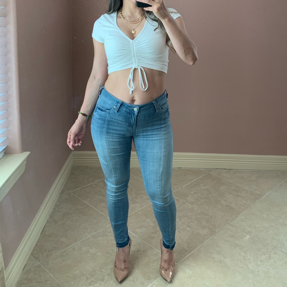 DALIA Mid Rise Ankle Jeans** - Picture 3 of 4